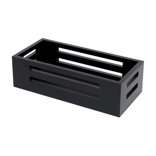 Latitude Run® Black Decor Box Bathroom Toilet Tank Basket Topper,Wood ...